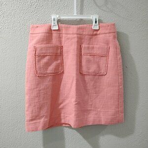 LOFT- mauve- Tweed Skirt with front pockets- Size 0
